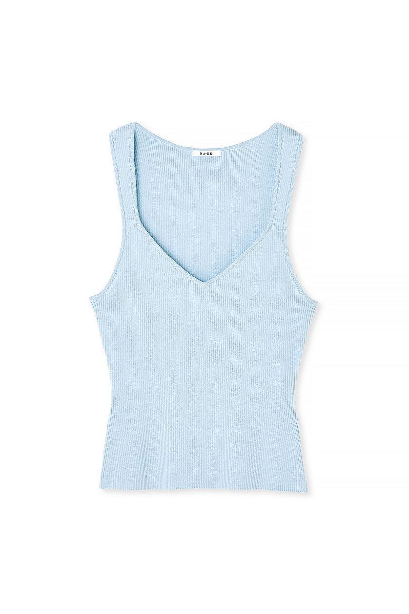 Fine Knitted Scoop Neck Top Product Image