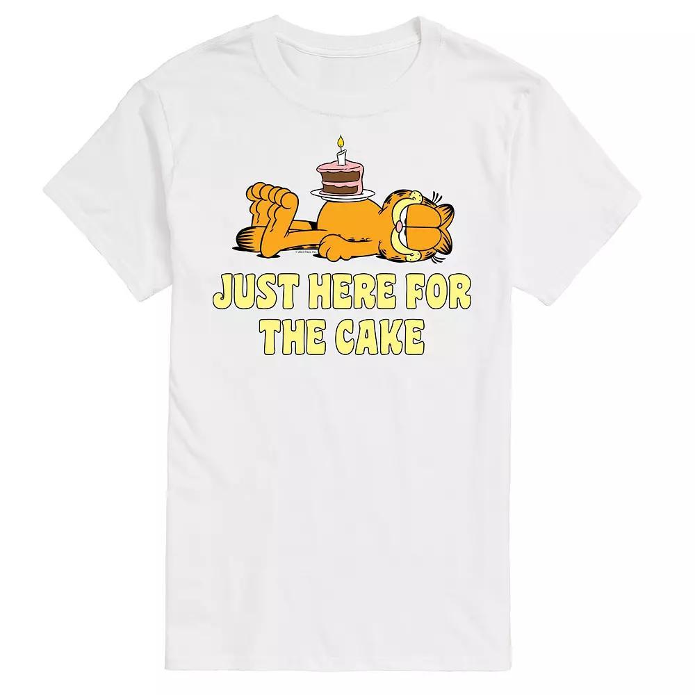 Men's Garfield Just Here For Cake Graphic Tee, Size: XL, Green Product Image