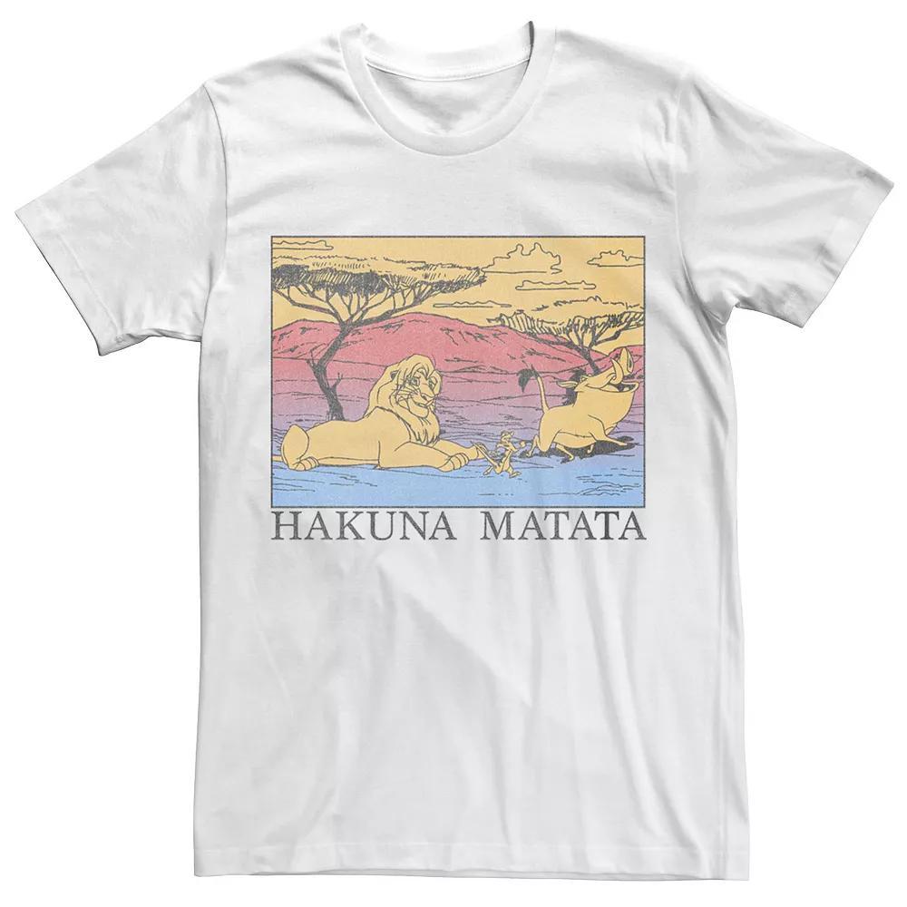 Men's Disney's The Lion King Hakuna Matata Gradient Tee, Size: Large, White Product Image