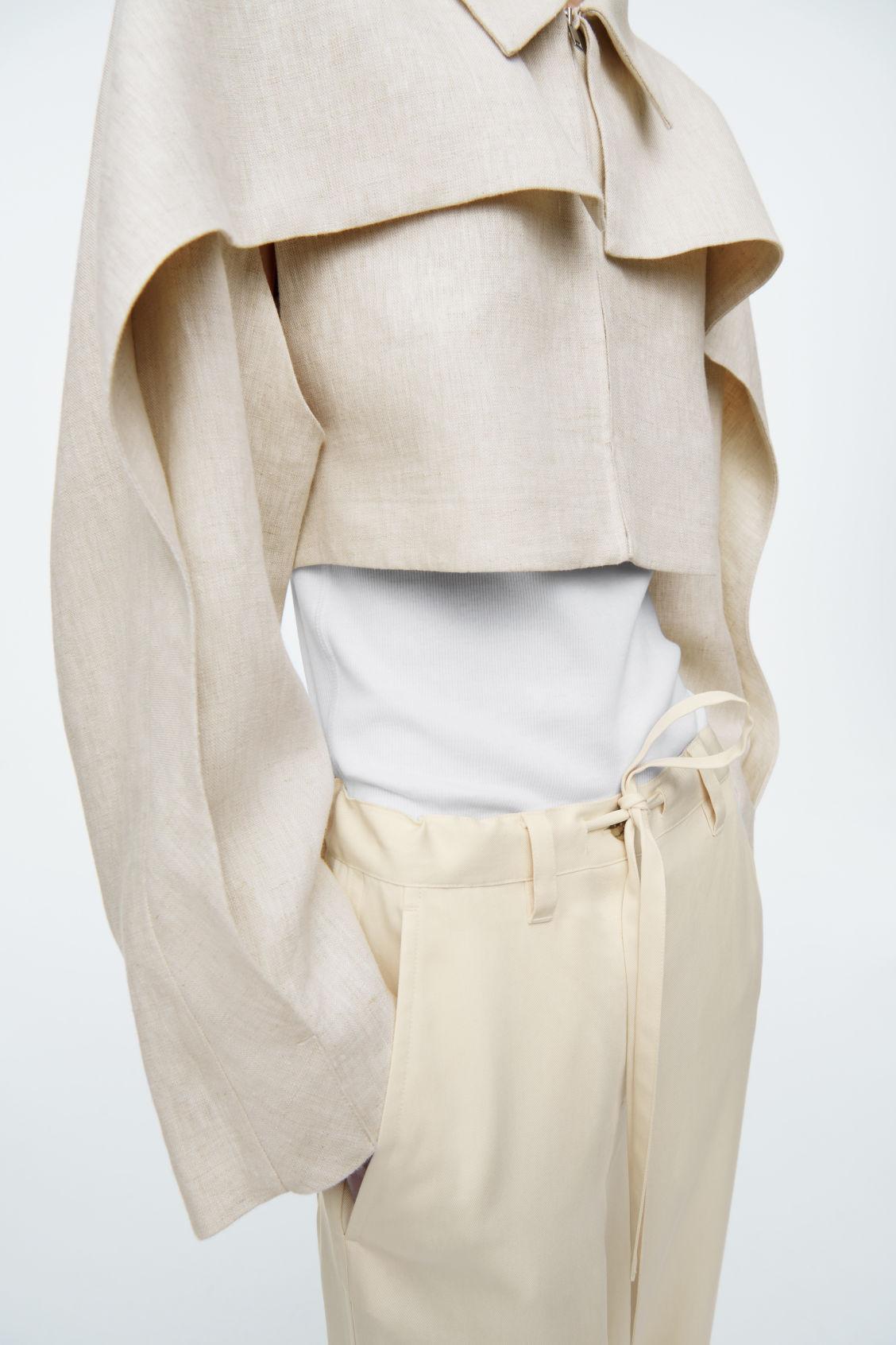 CROPPED LINEN JACKET Product Image