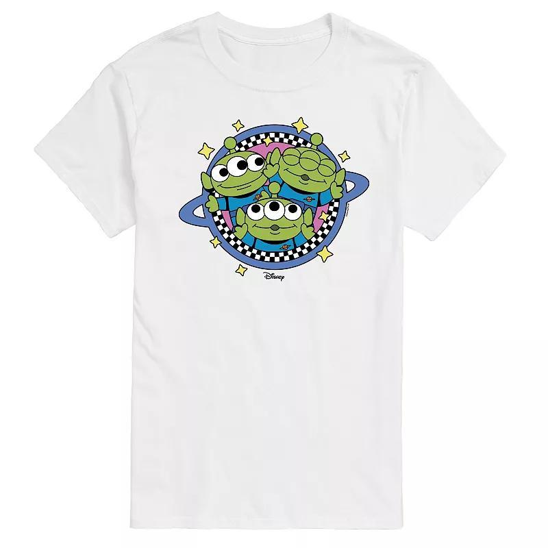 Disney / Pixar's Toy Story Aliens Men's Checker Planet Graphic Tee, Size: Medium, White Product Image