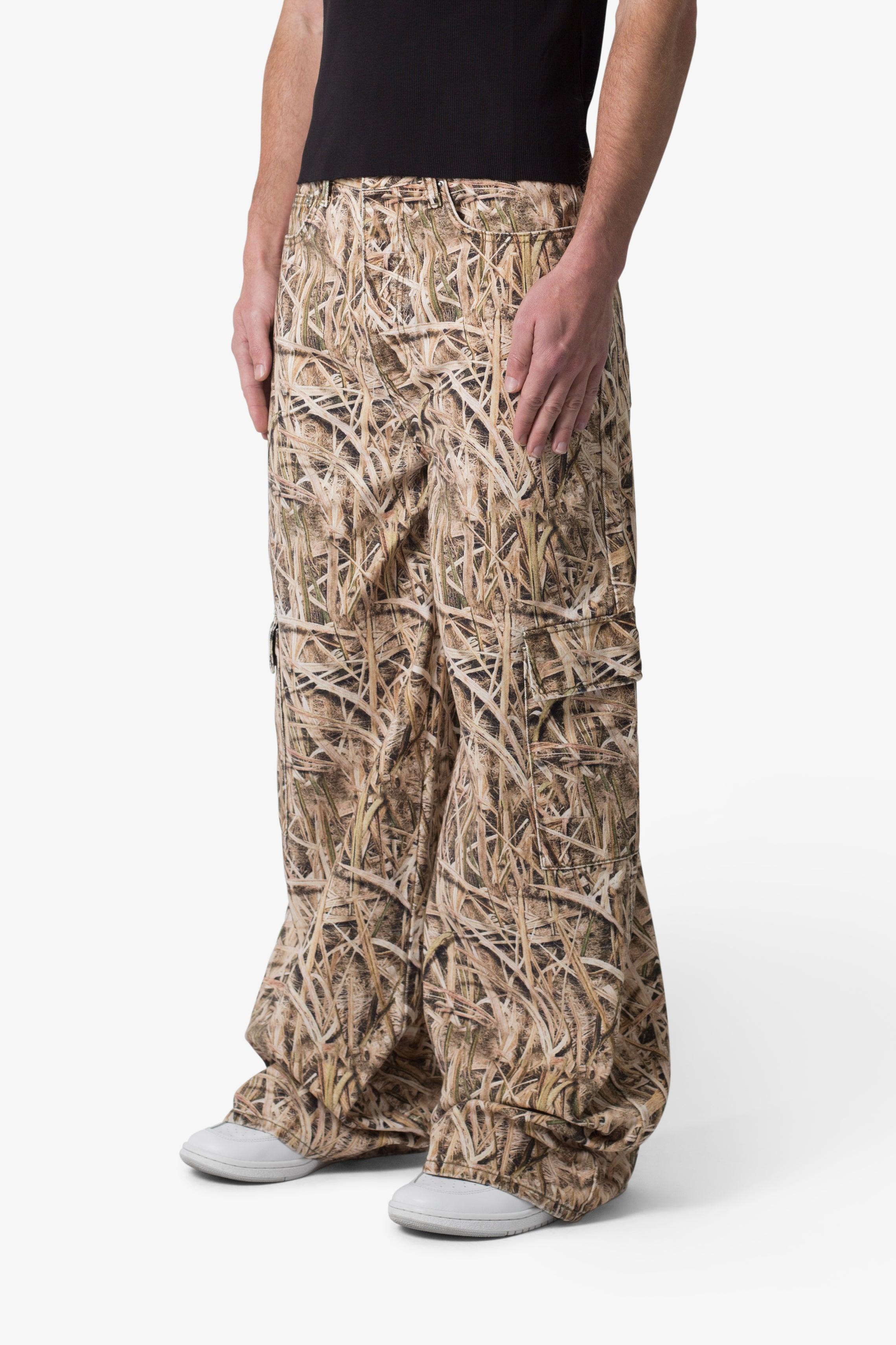 Void Baggy Cargo Denim - Grass Camo Product Image