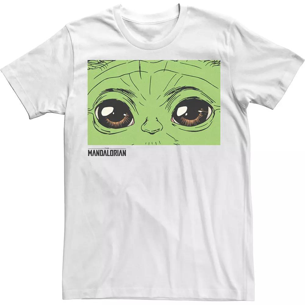 Men's Star Wars The Mandalorian These Eyes Big Face Tee, Size: Medium, White Product Image