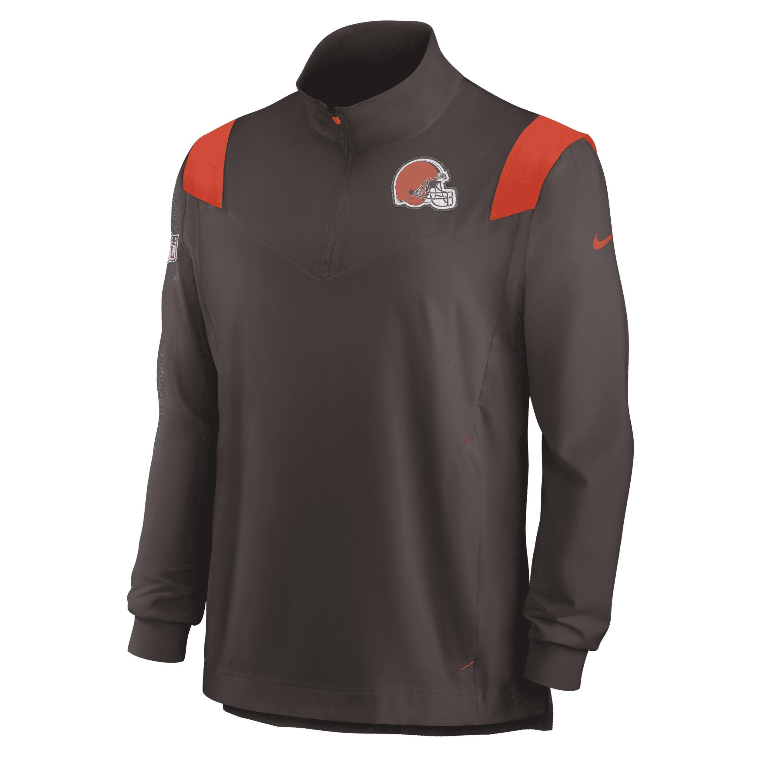 NIKE Navy Chicago Bears Sideline Coach Chevron Lockup Quarter-zip Long Sleeve Top Product Image