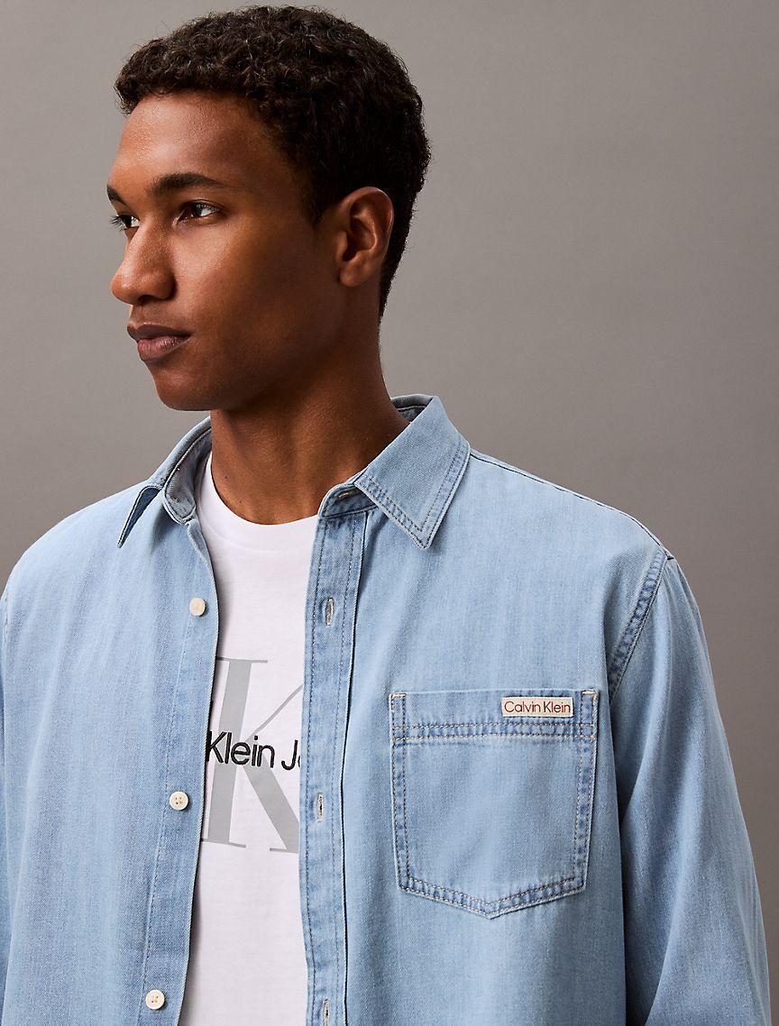 Classic Denim Button-Down Shirt Product Image