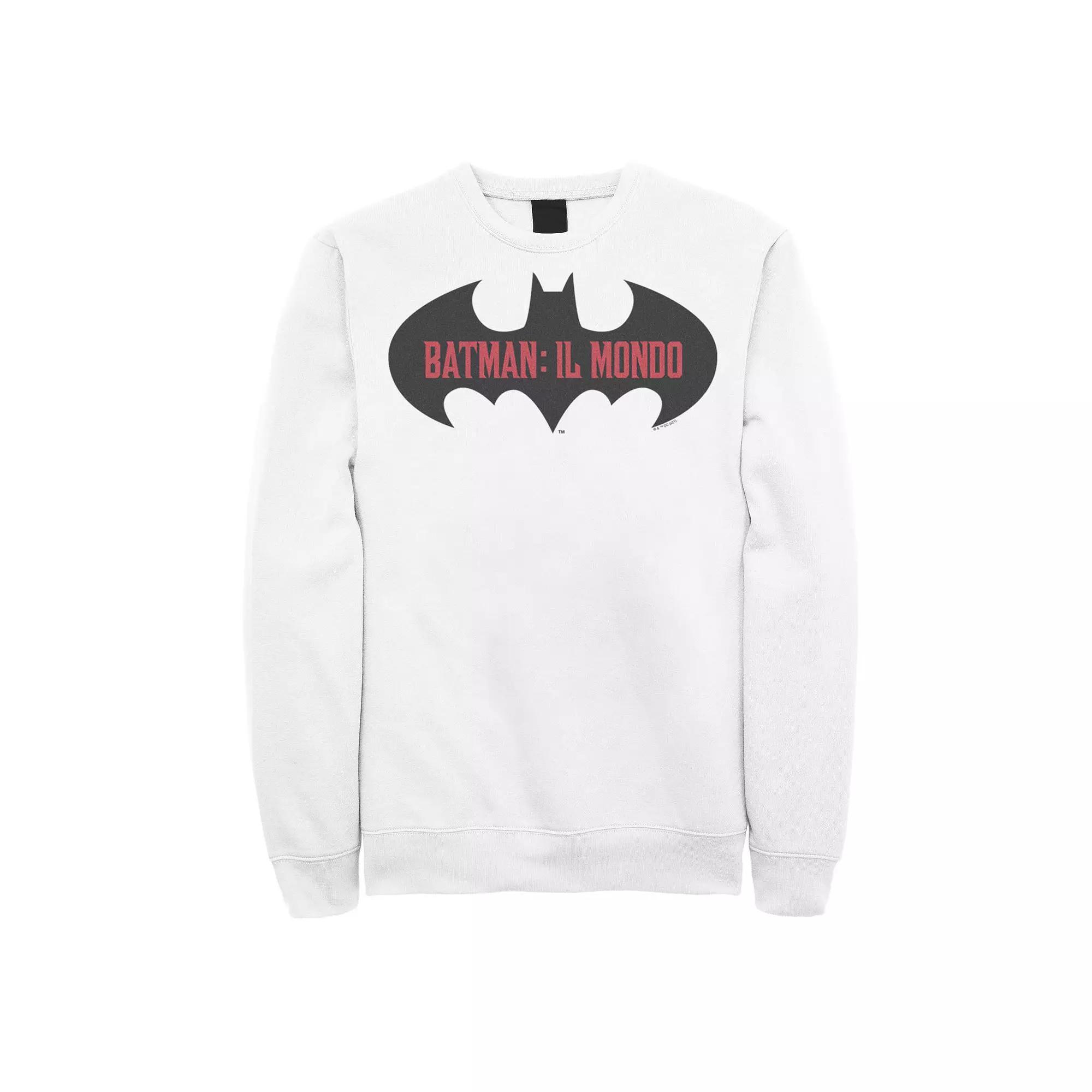Men's Batman: Il Mondo Bat Logo Sweatshirt, Boy's,  Product Image