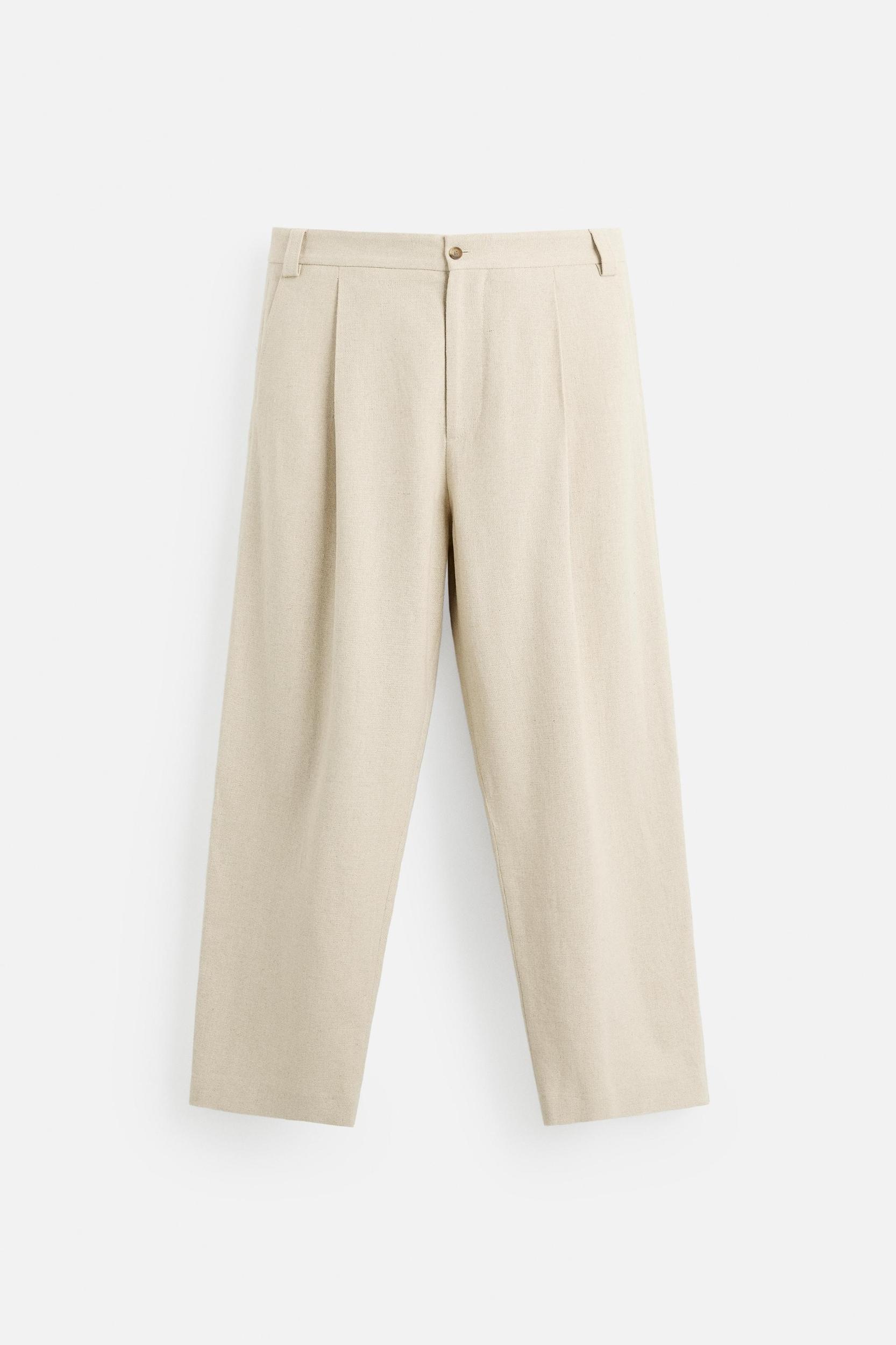 STRUCTURED LINEN SUIT PANTS Product Image