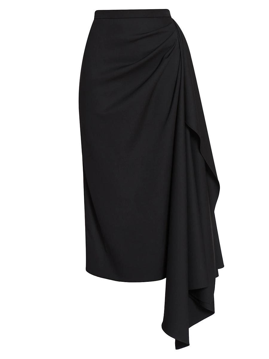 Womens Draped Midi Pencil Skirt Product Image