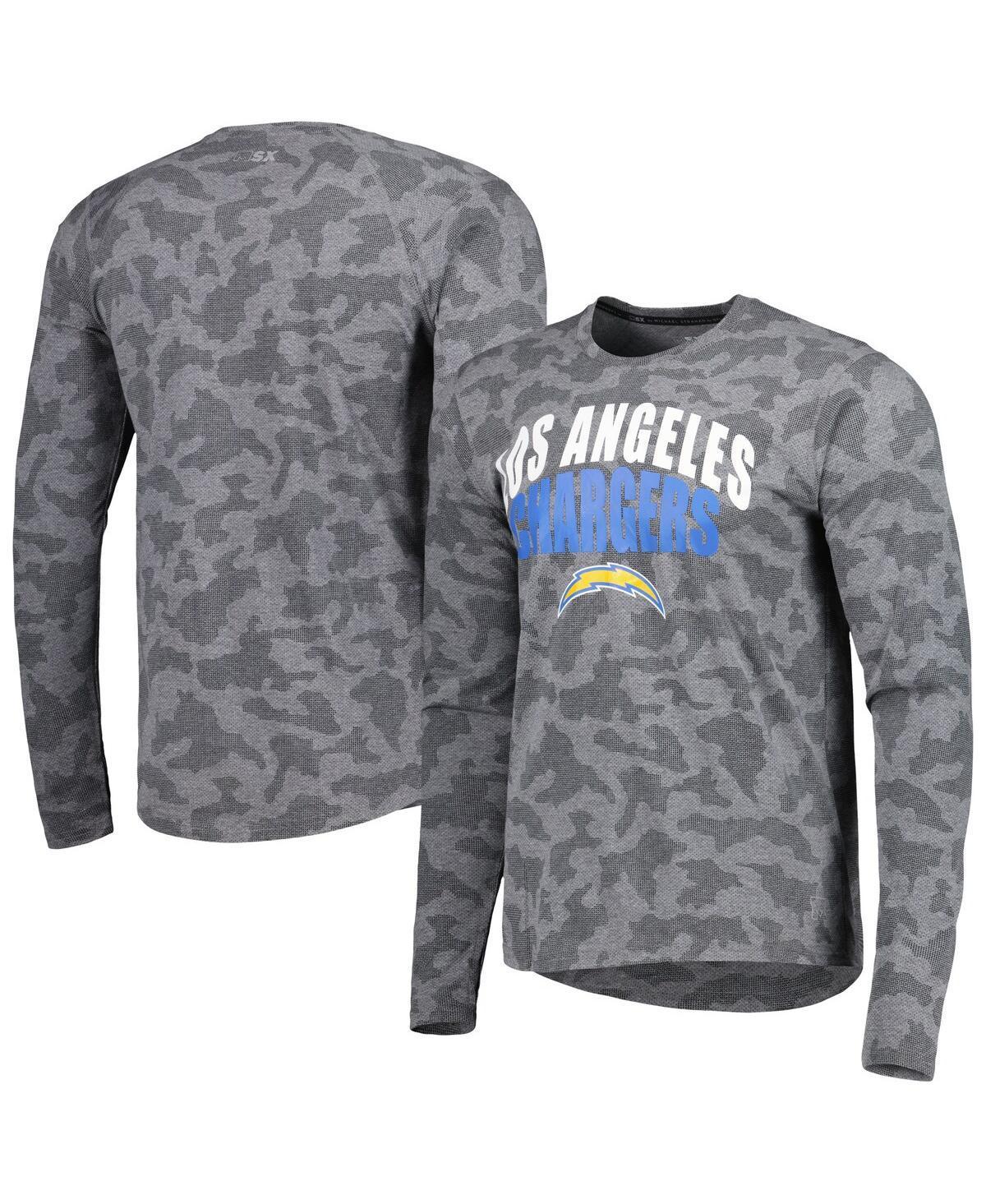 Mens Msx by Michael Strahan Black Los Angeles Chargers Performance Camo Long Sleeve T-shirt Product Image