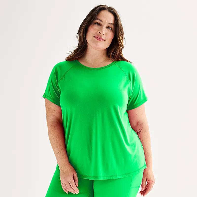 Plus Size Tek Gear Core Raglan Tee, Womens Product Image