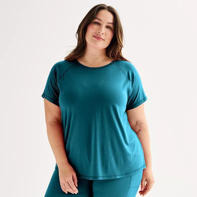 Plus Size Tek Gear Core Raglan Tee, Womens Product Image