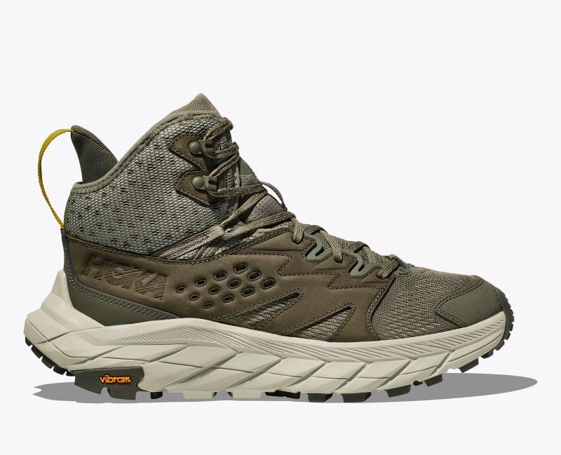 HOKA Mens Anacapa Breeze Mid Shoes in Olive Haze/Celadon Tint, Size 10.5 Product Image