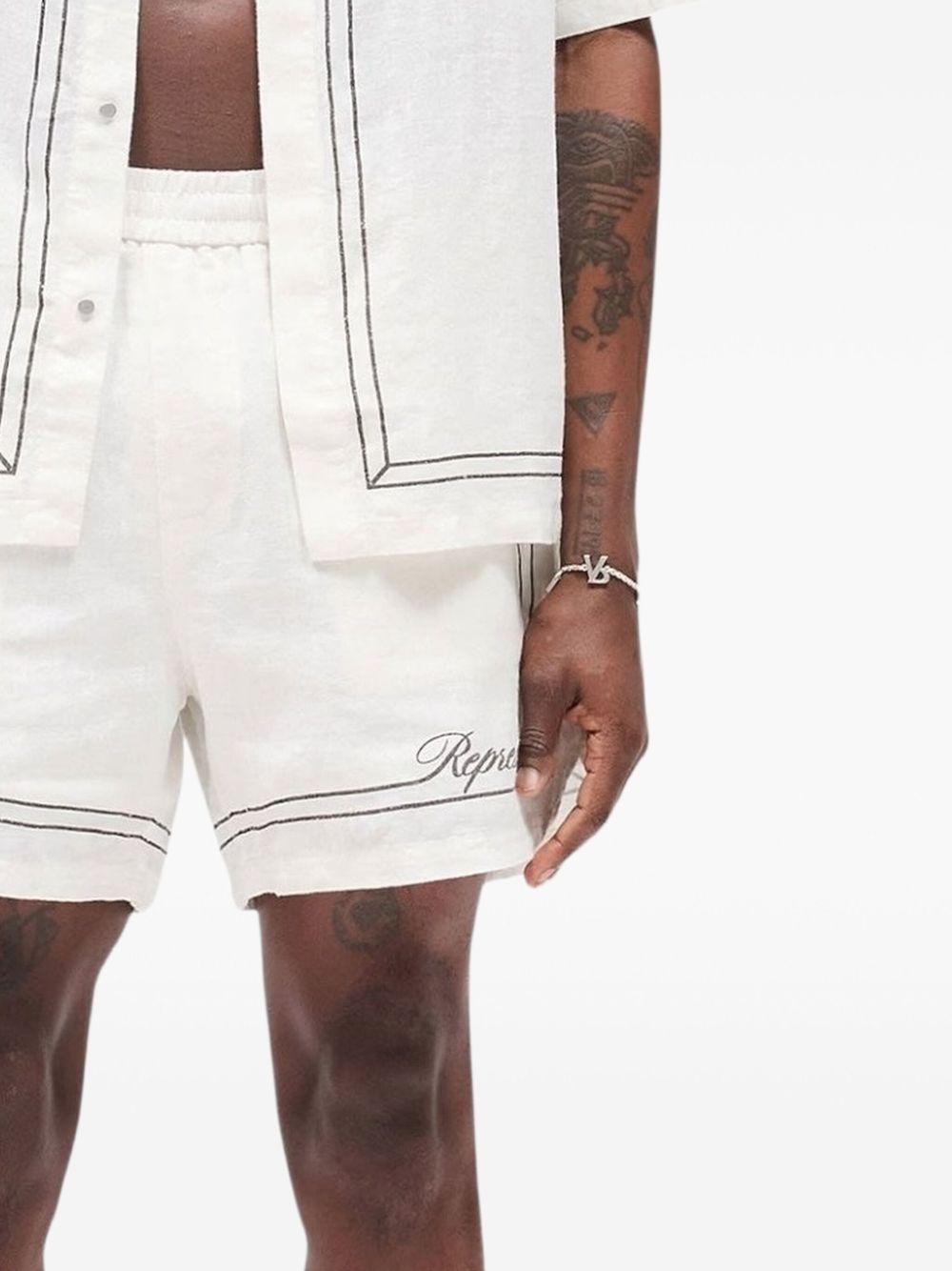 border-embroidered shorts Product Image