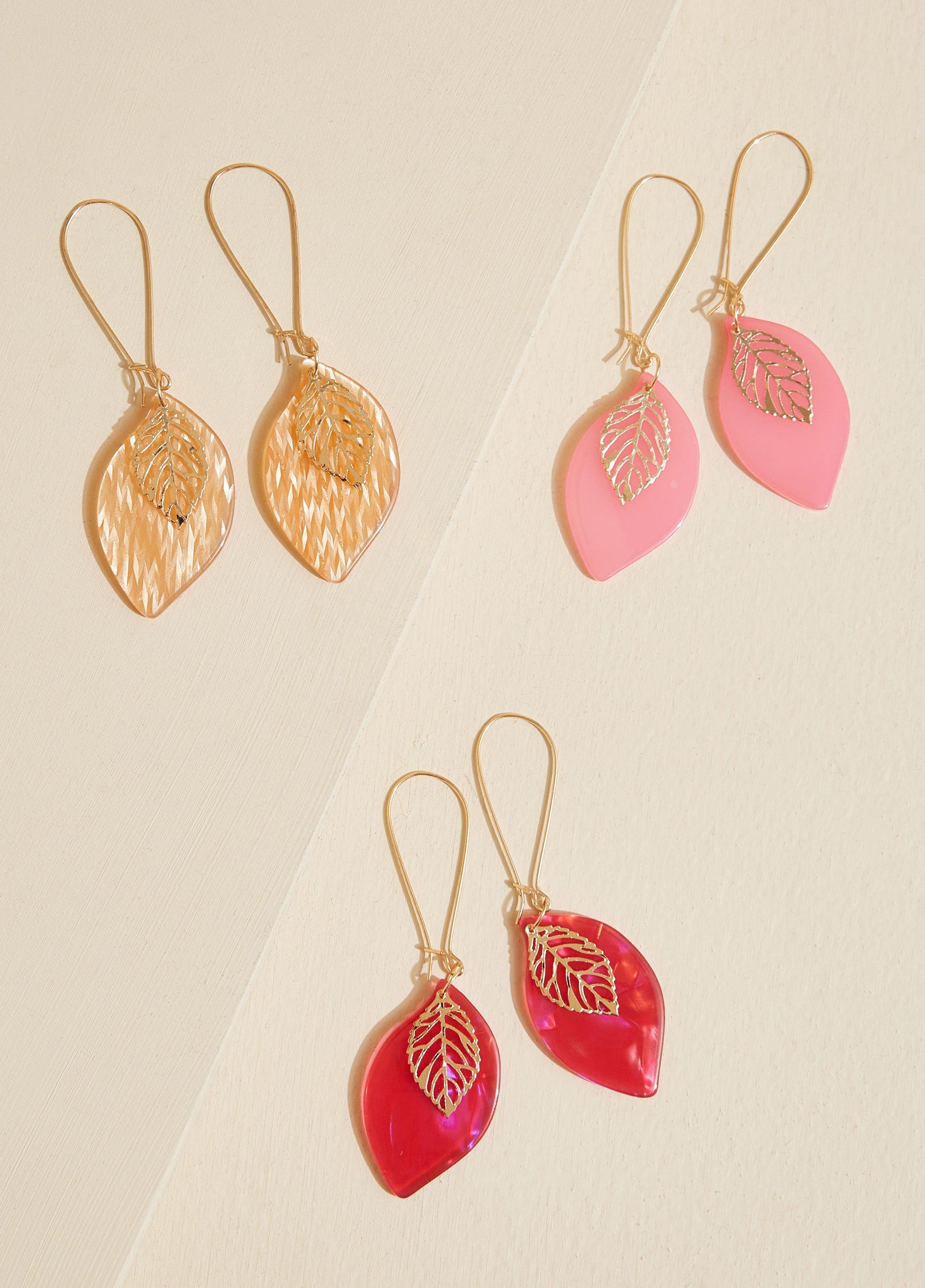 Leaf Drop Earrings Set Product Image