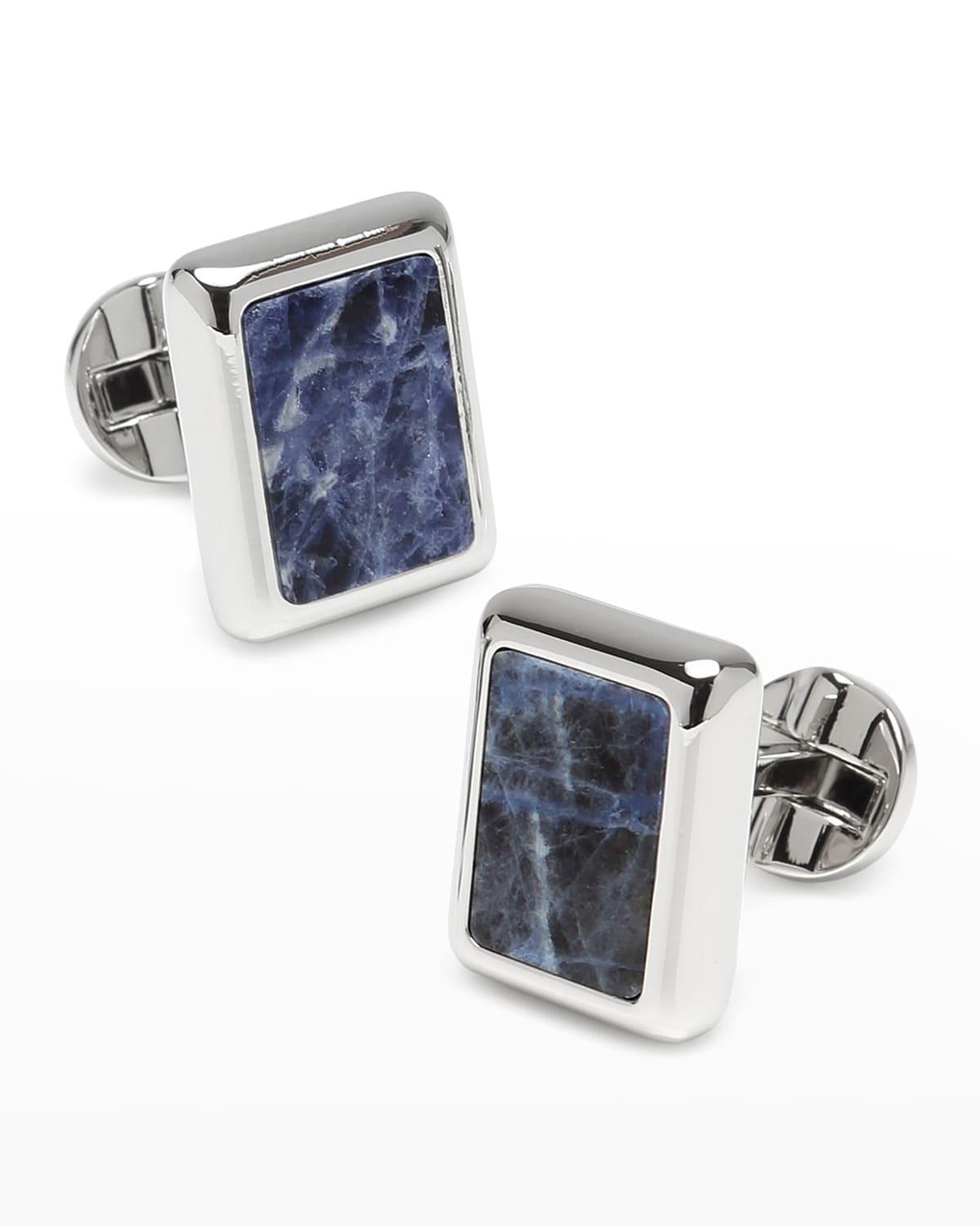 Silver and Sodalite JFK Presidential Cufflinks Product Image