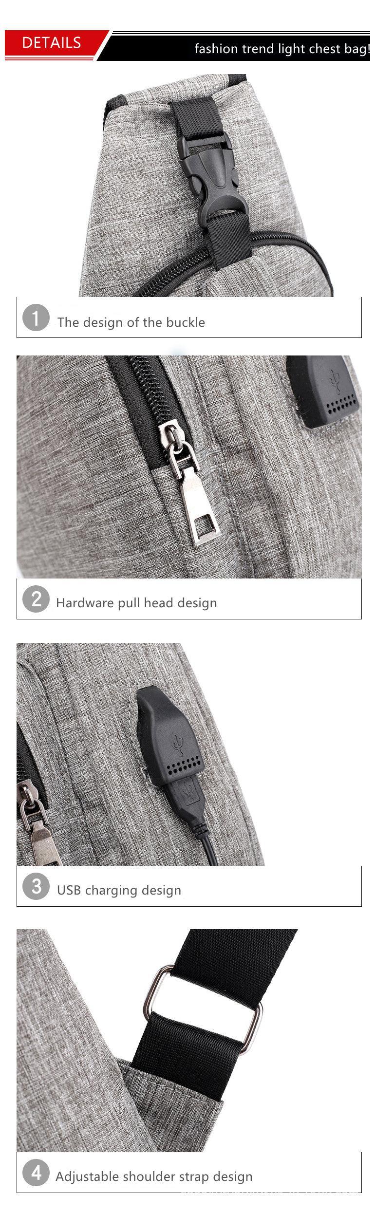 Lior Shoulder Crossbody Backpack With USB Cable Product Image