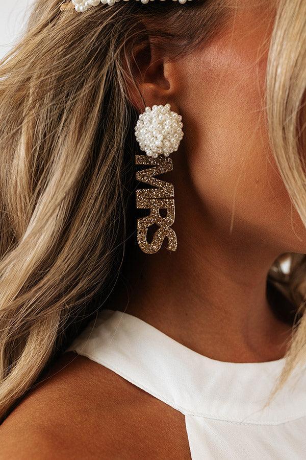 The Mrs. Earrings In Gold Product Image