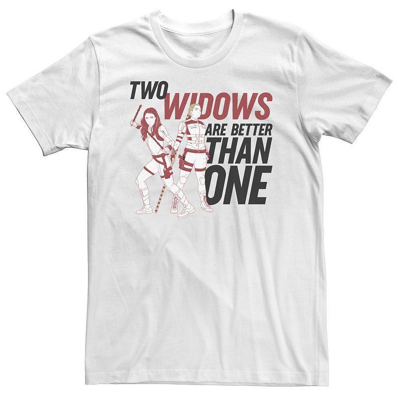 Big & Tall Marvel Black Widow Two Widows Are Better Than One Portrait Tee, Men's, Size: 3XL, White Product Image