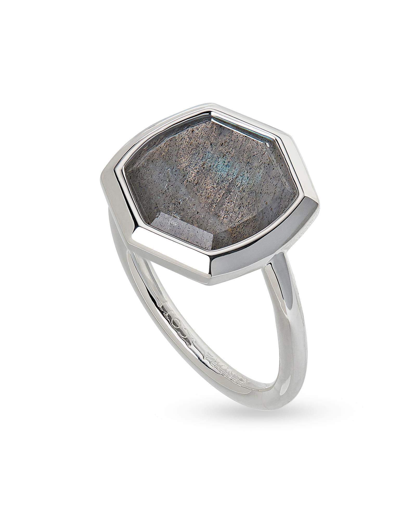 Davis 18k Rose Gold Vermeil Cocktail Ring in Dichroic Glass Product Image