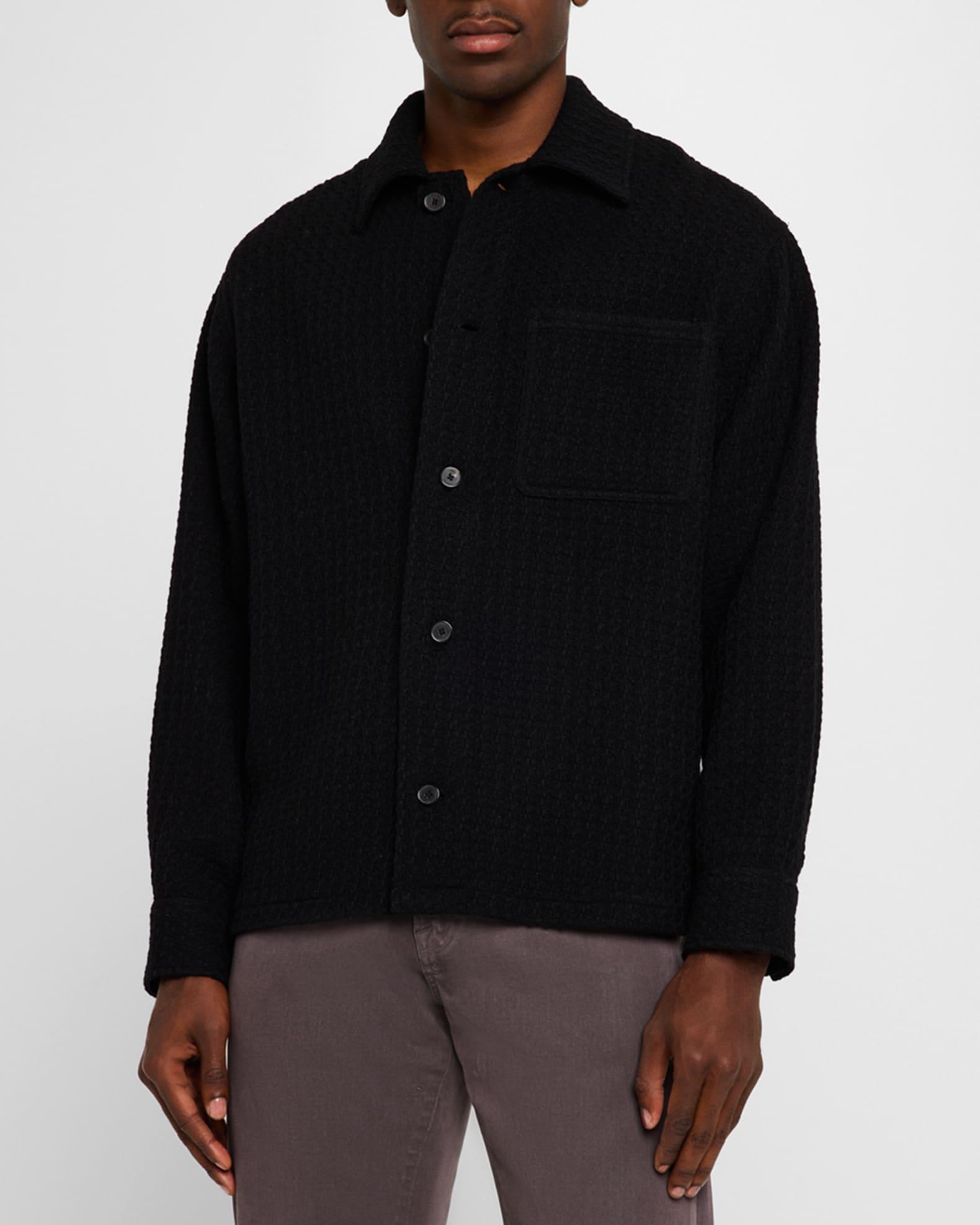 Men's Textured Wool-Blend Overshirt Product Image