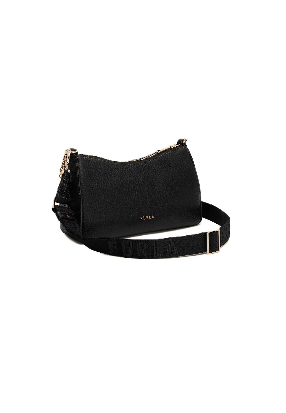 FURLA Primula Leather Shoulder Bag In Black Product Image