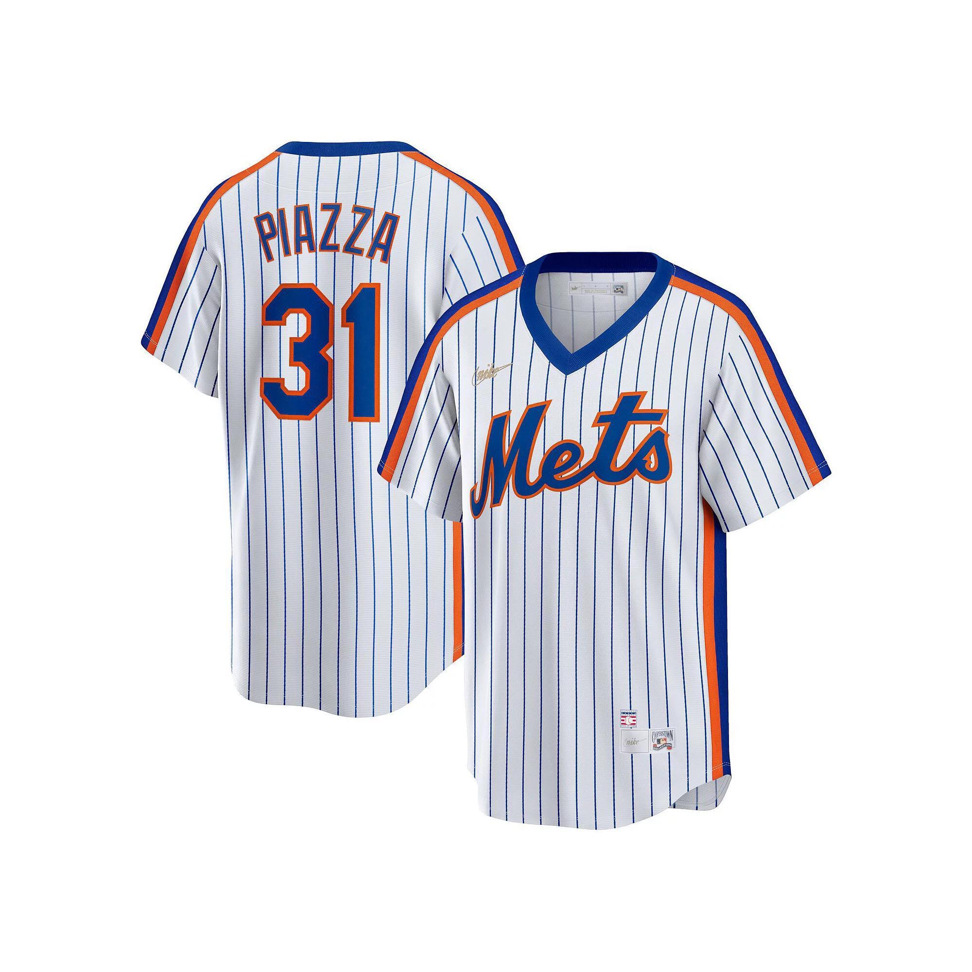 Men's Nike Mike Piazza White New York Mets Home Cooperstown Collection Player Jersey,  Product Image