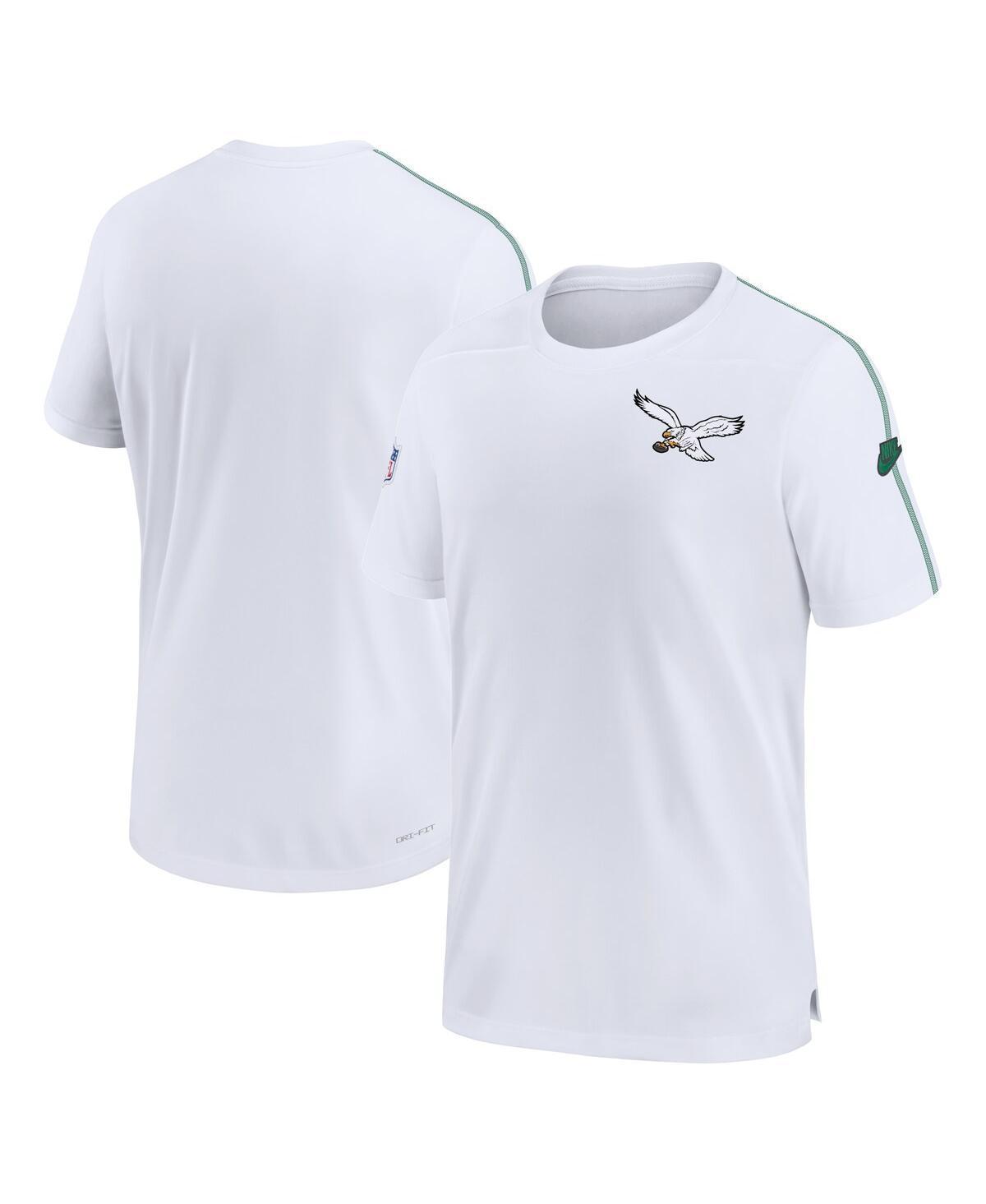 NIKE Men's White Philadelphia Eagles Sideline Alternate Logo Coach Performance Top Product Image