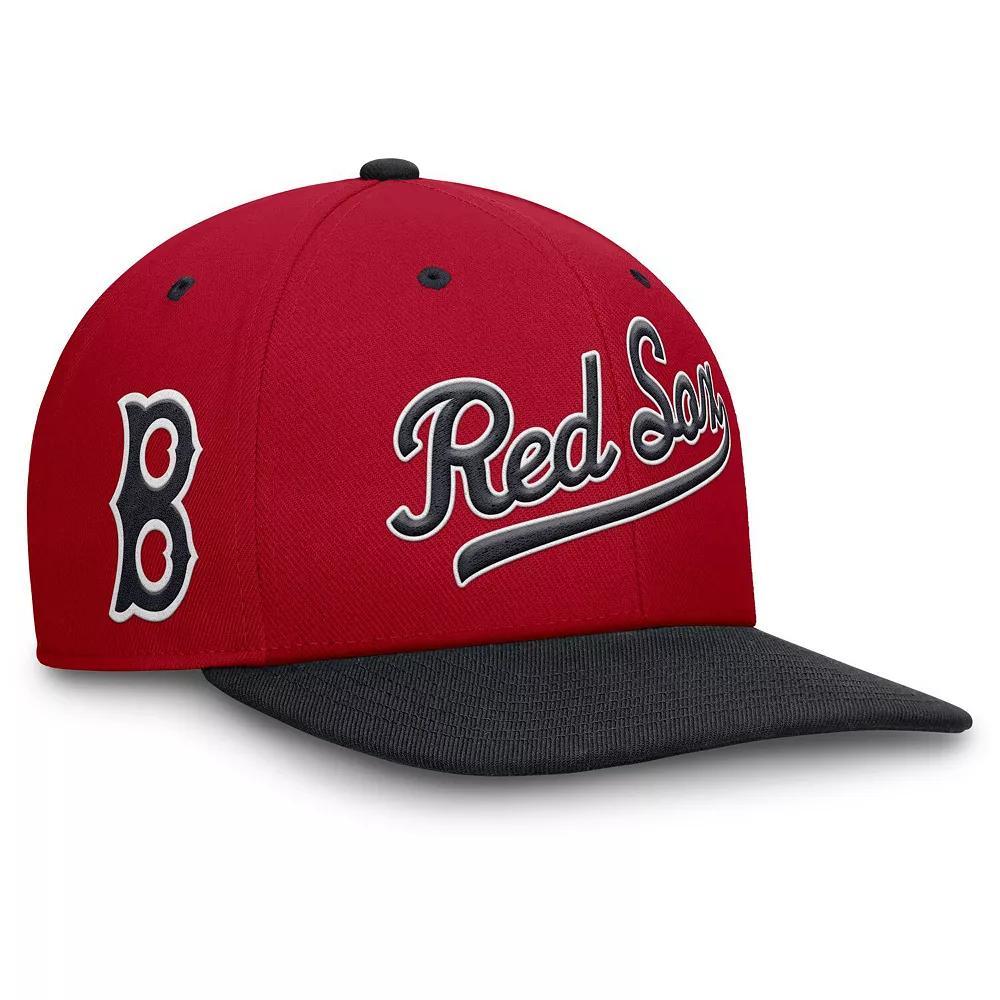 Men's Nike Red/Navy Boston Red Sox Cooperstown Collection Pro Performance Snapback Hat,  Product Image