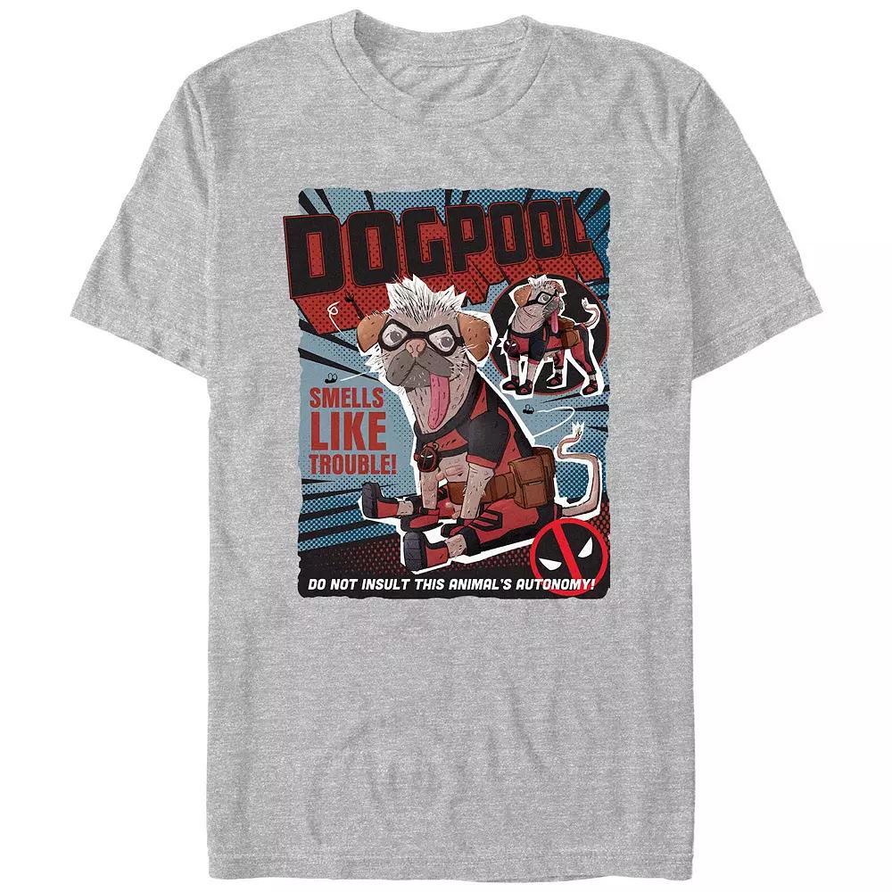 Men's Deadpool And Wolverine Dogpool Comic Book Cover Graphic Tee, Size: Small, Athletic Grey Product Image