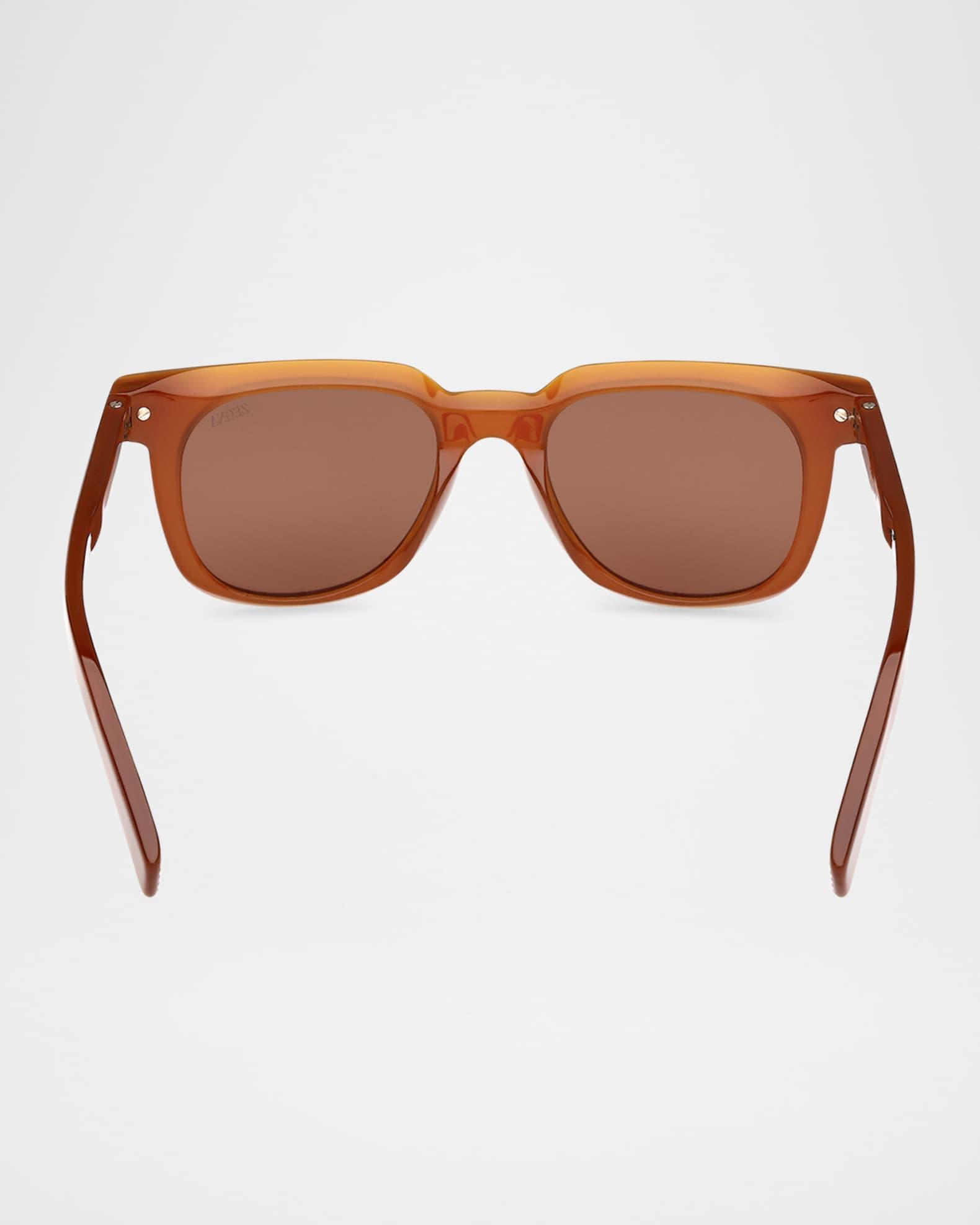 Men's Square Acetate Sunglasses Product Image