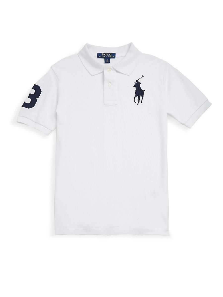 Boys Big Pony Mesh Knit Polo, Size S-XL Product Image