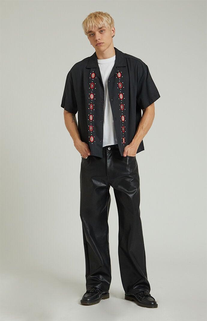 Men's Vegan Leather Baggy Pants - Size 29W x 30L Product Image