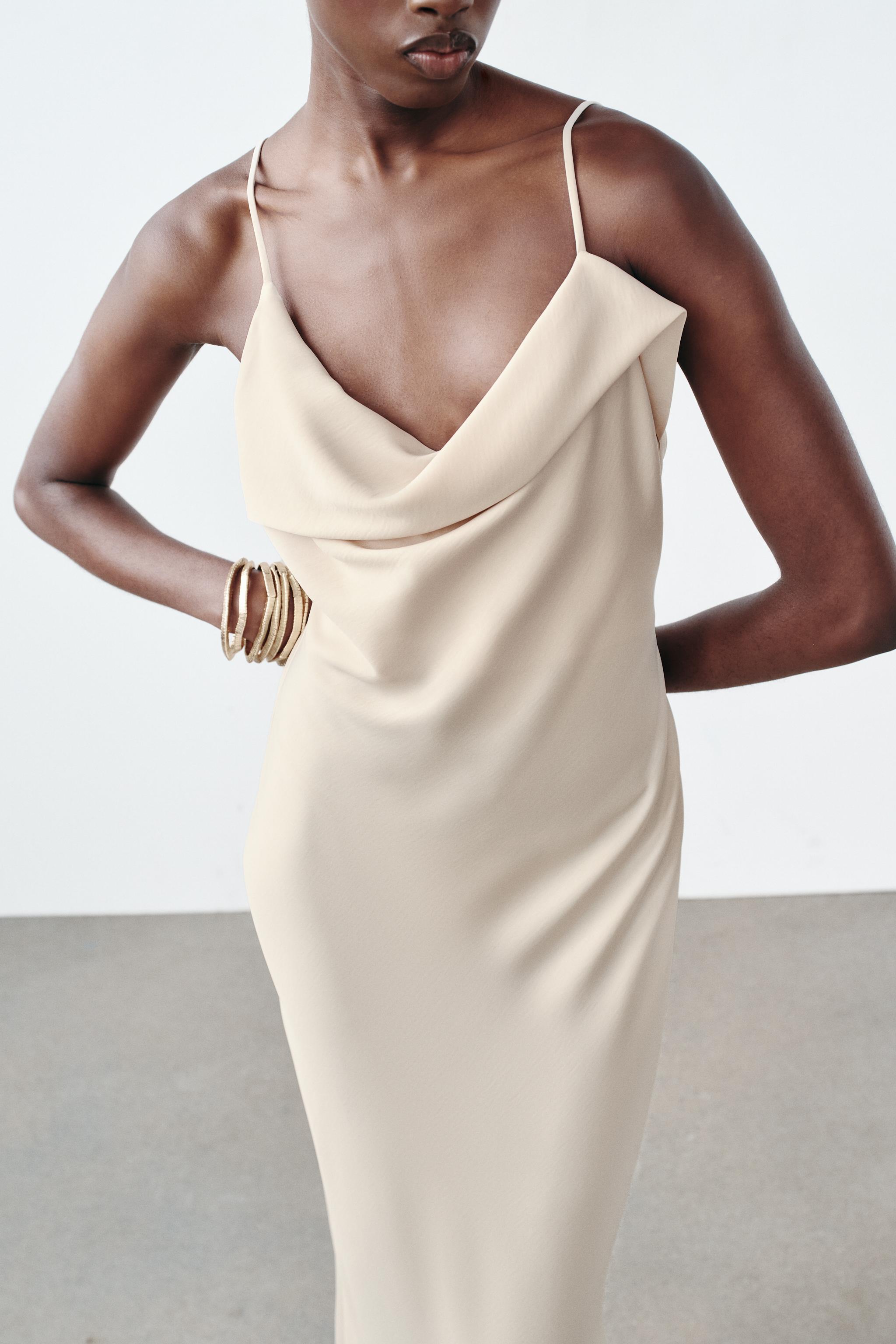 SATIN SLIP DRESS Product Image