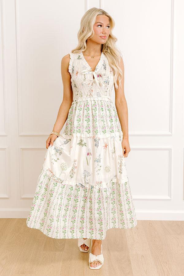 Wildflower Meadows Smocked Midi Dress Product Image