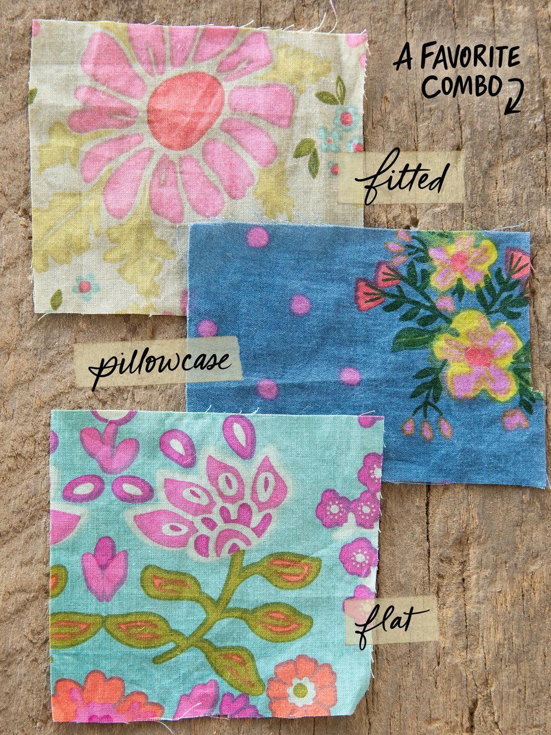 Mix & Match Cotton Flat Sheet - Turquoise Motif Product Image