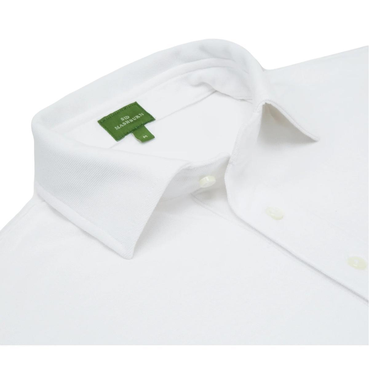 Short-Sleeved Polo White Pima Pique Product Image