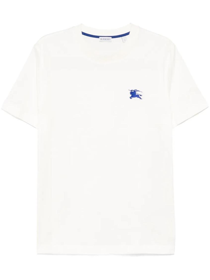 White Embroidered T-Shirt Product Image