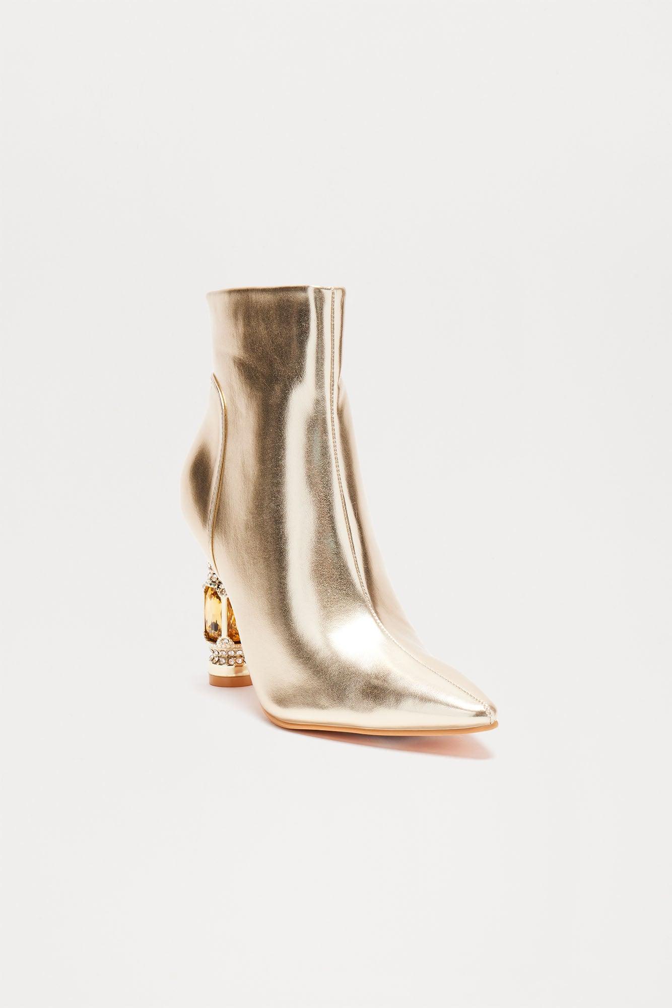 Paola Jewel Booties - Gold Product Image