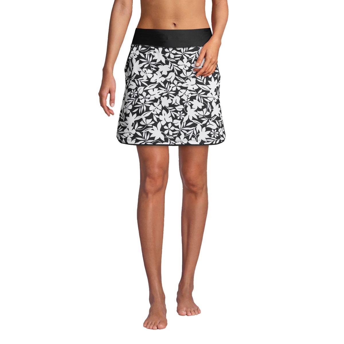 Lands End Womens Quick Dry Elastic Waist Active Board Skort Swim Skirt - Deep sea navy Product Image