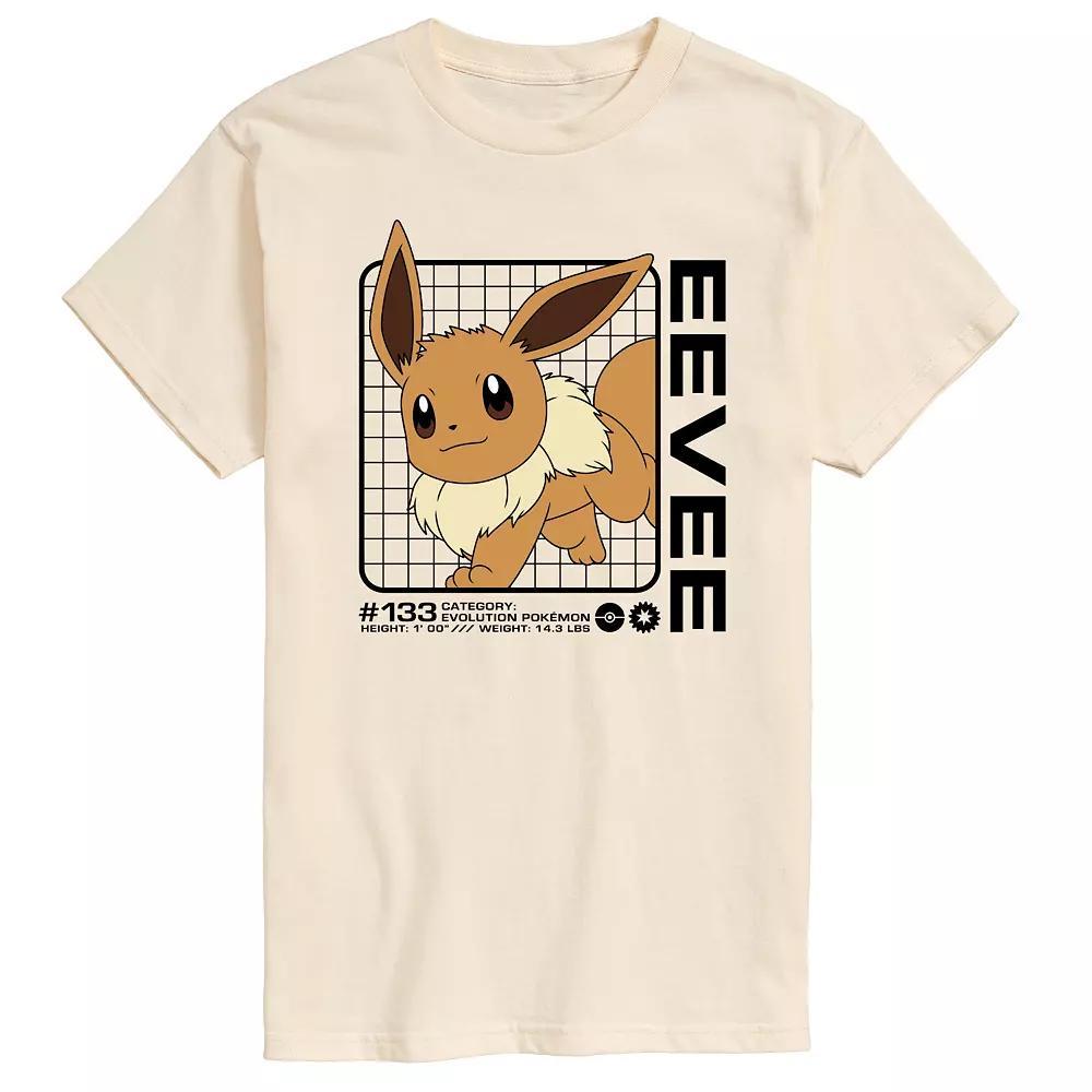 Men's Pokemon Eevee Stats Graphic Tee, Size: XL, Yellow Product Image