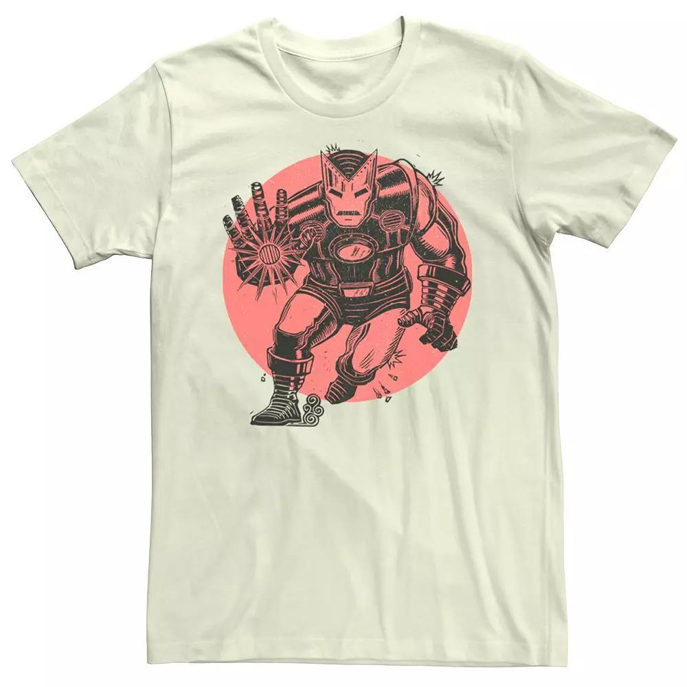 Men's Marvel Iron Man Retro Red Sun Tee,  Product Image