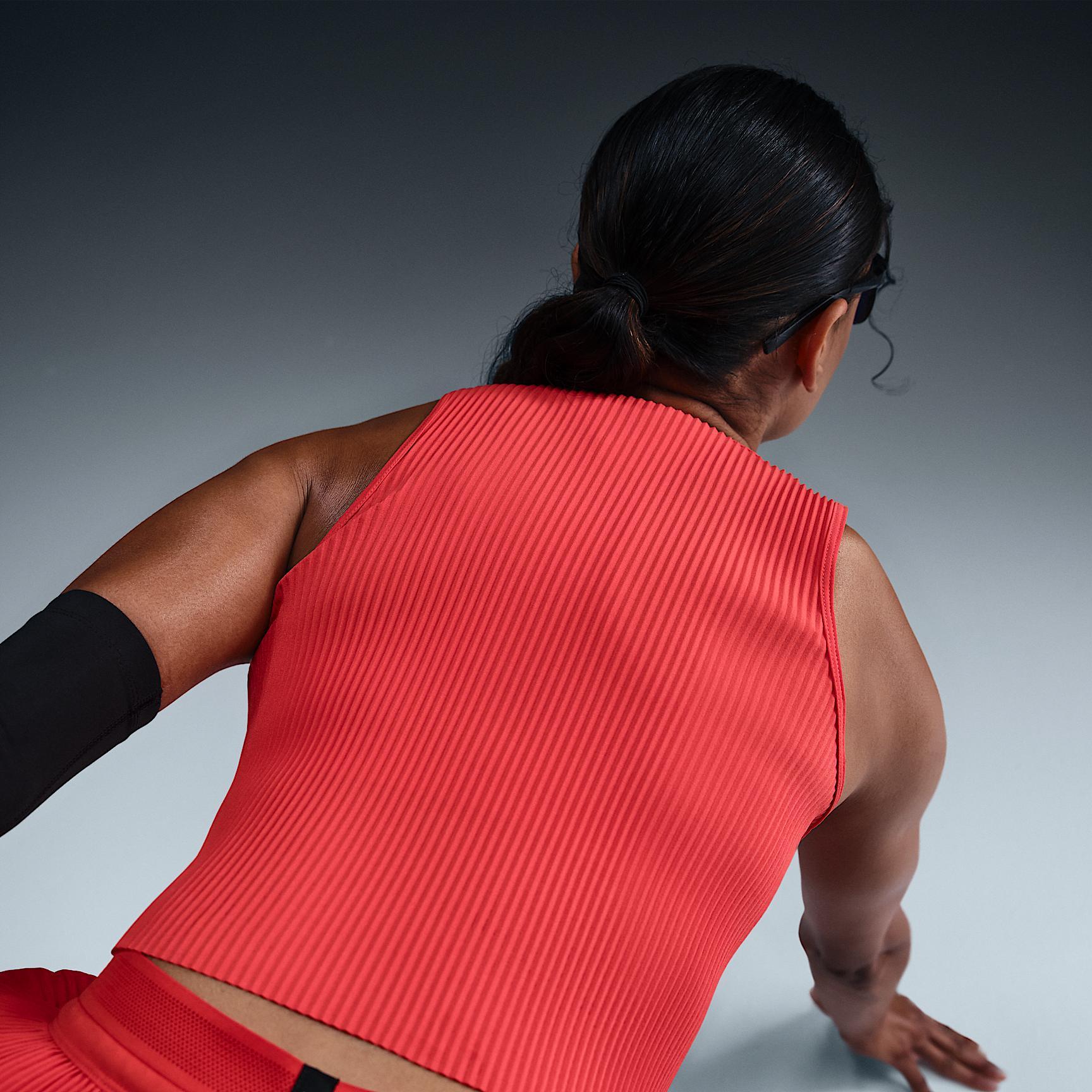 Nike Womens AeroSwift Dri-FIT ADV Cropped Running Tank Top | FN2713-696 Product Image