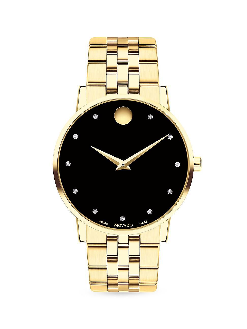 Movado Museum Classic Gold-Toned Link Bracelet Watch - Gold Product Image