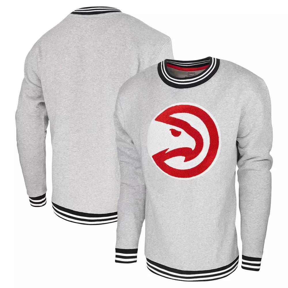 Men's Stadium Essentials Heather Gray Atlanta Hawks Club Level Pullover Sweatshirt, Adult Unisex,  Product Image