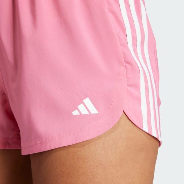 adidas Pacer Training 3-Stripes Woven High-Rise Shorts Pink Fusion M 3 Womens Product Image