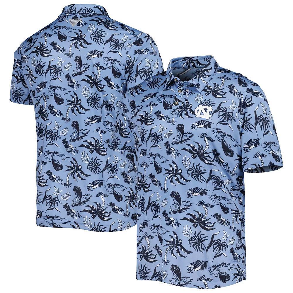 Men's Columbia Carolina Blue North Carolina Tar Heels Super Terminal Tackle Omni-Shade Polo,  Product Image