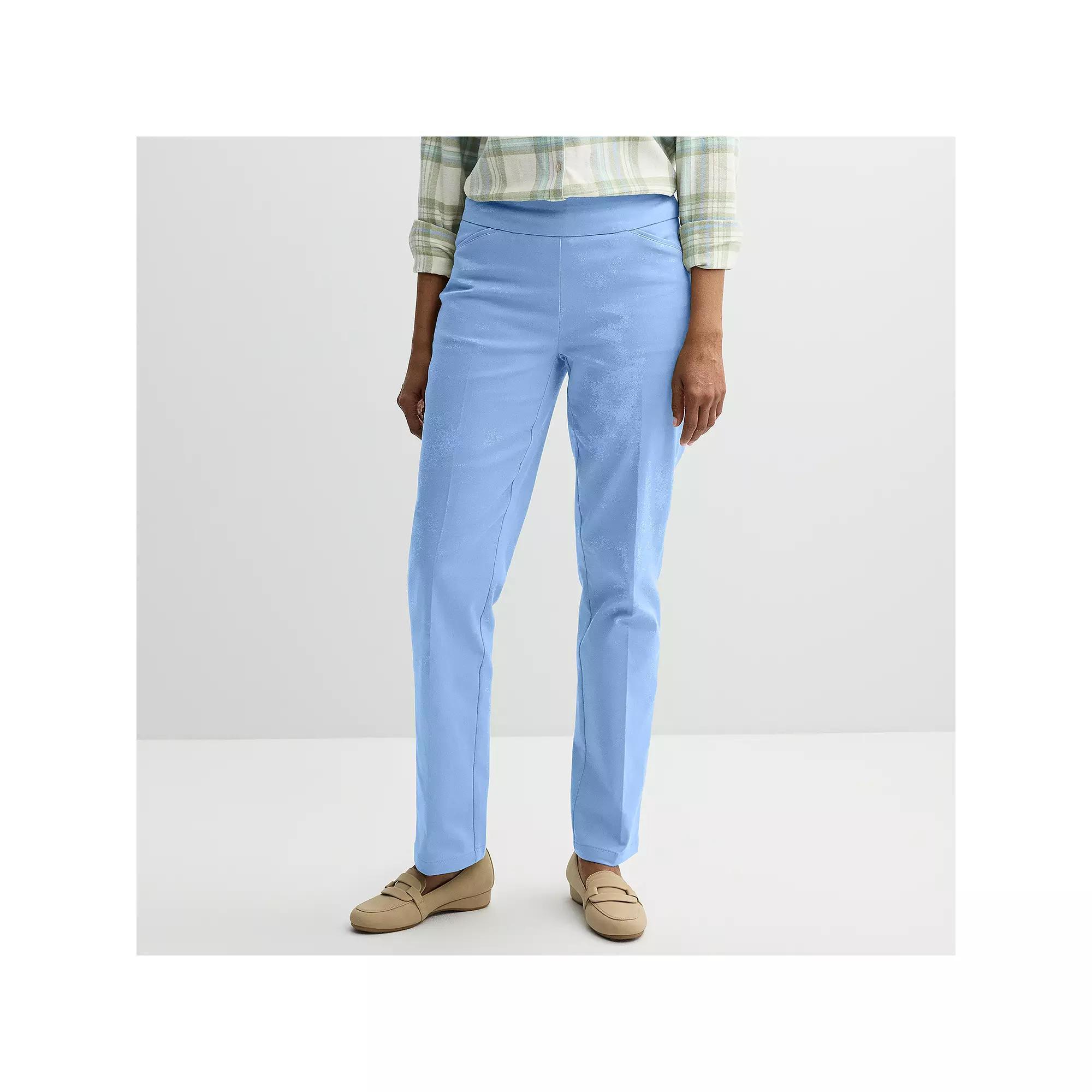 Womens Croft & Barrow Effortless Stretch Pull-On Straight-Leg Pants Product Image