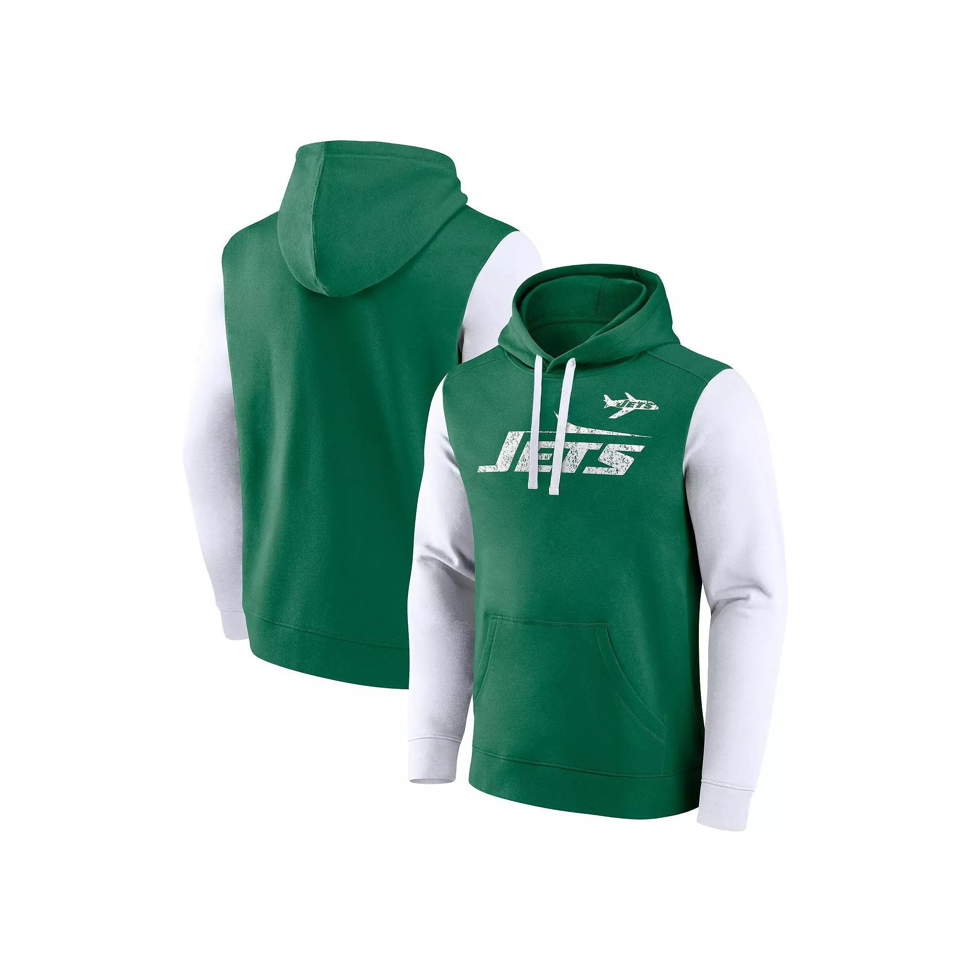 Men's Fanatics Kelly Green New York Jets Fleece Pullover Hoodie, Size: Medium Product Image