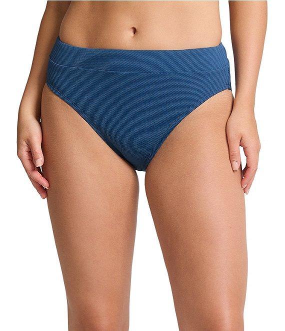 Tommy Bahama Island Cays Solid Texture High Waist Swim Bottom Product Image