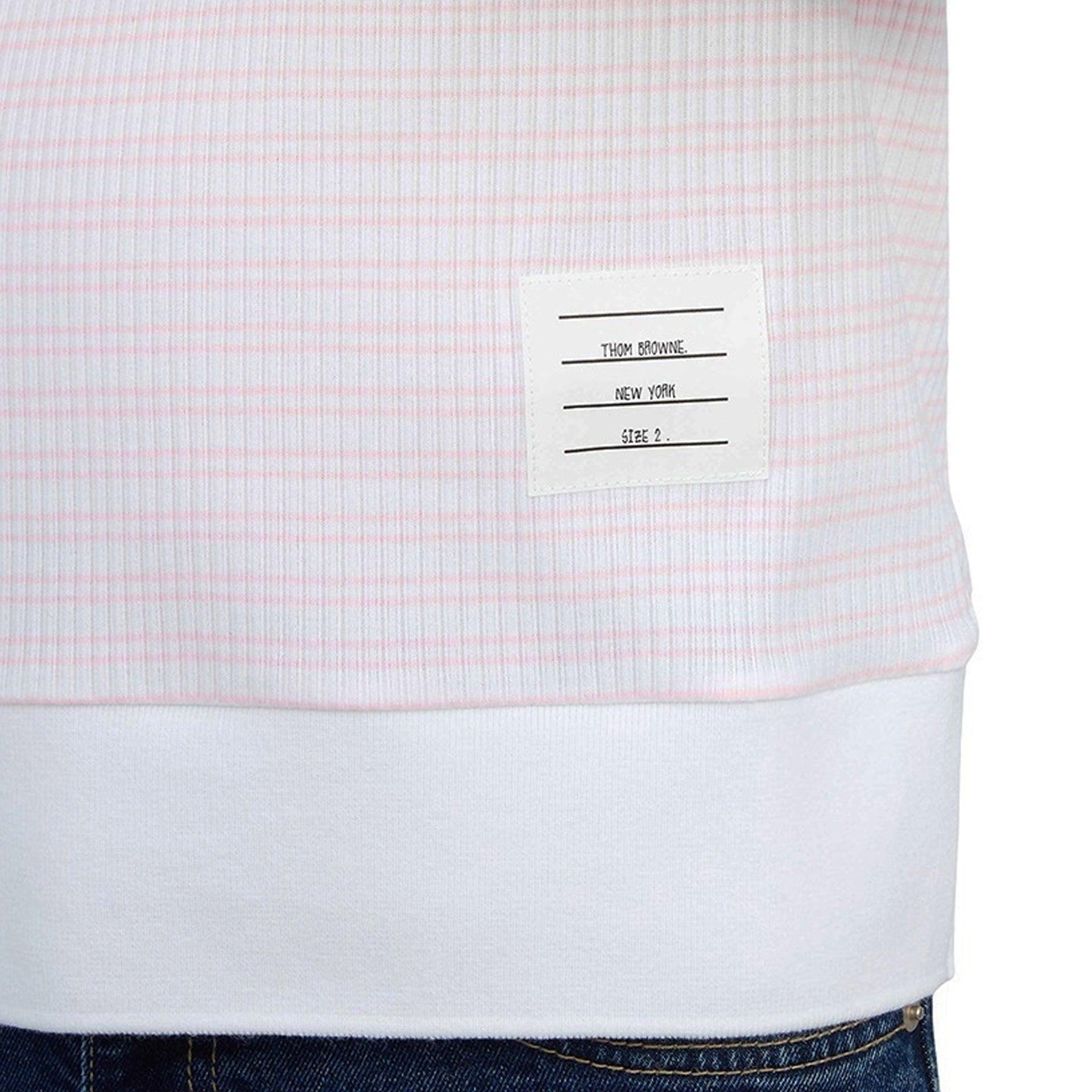 Striped Cotton T-shirt In Pink Product Image